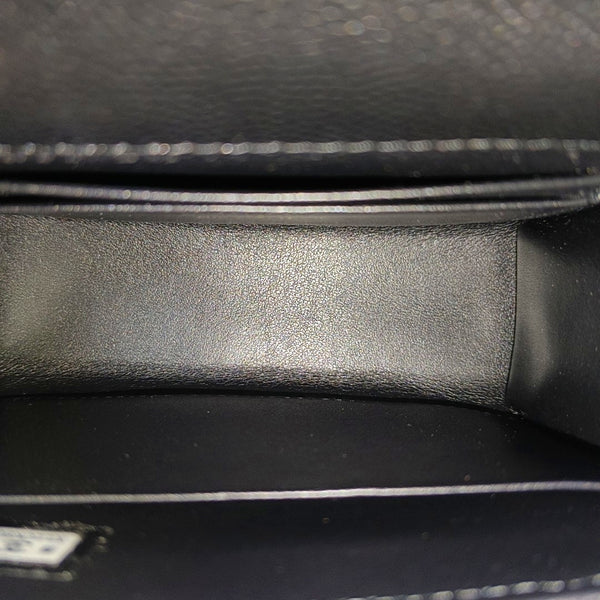 25S Quilted Grained Calfskin Black