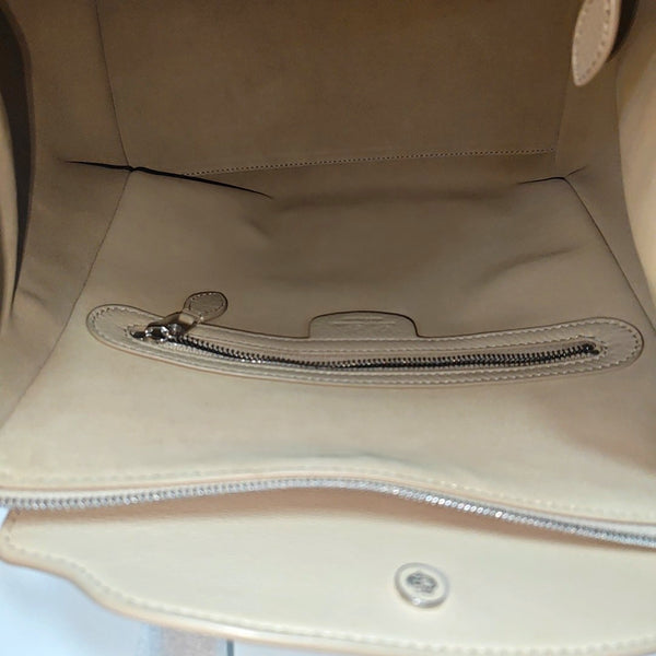 Calfskin Top Handle Bag Beige