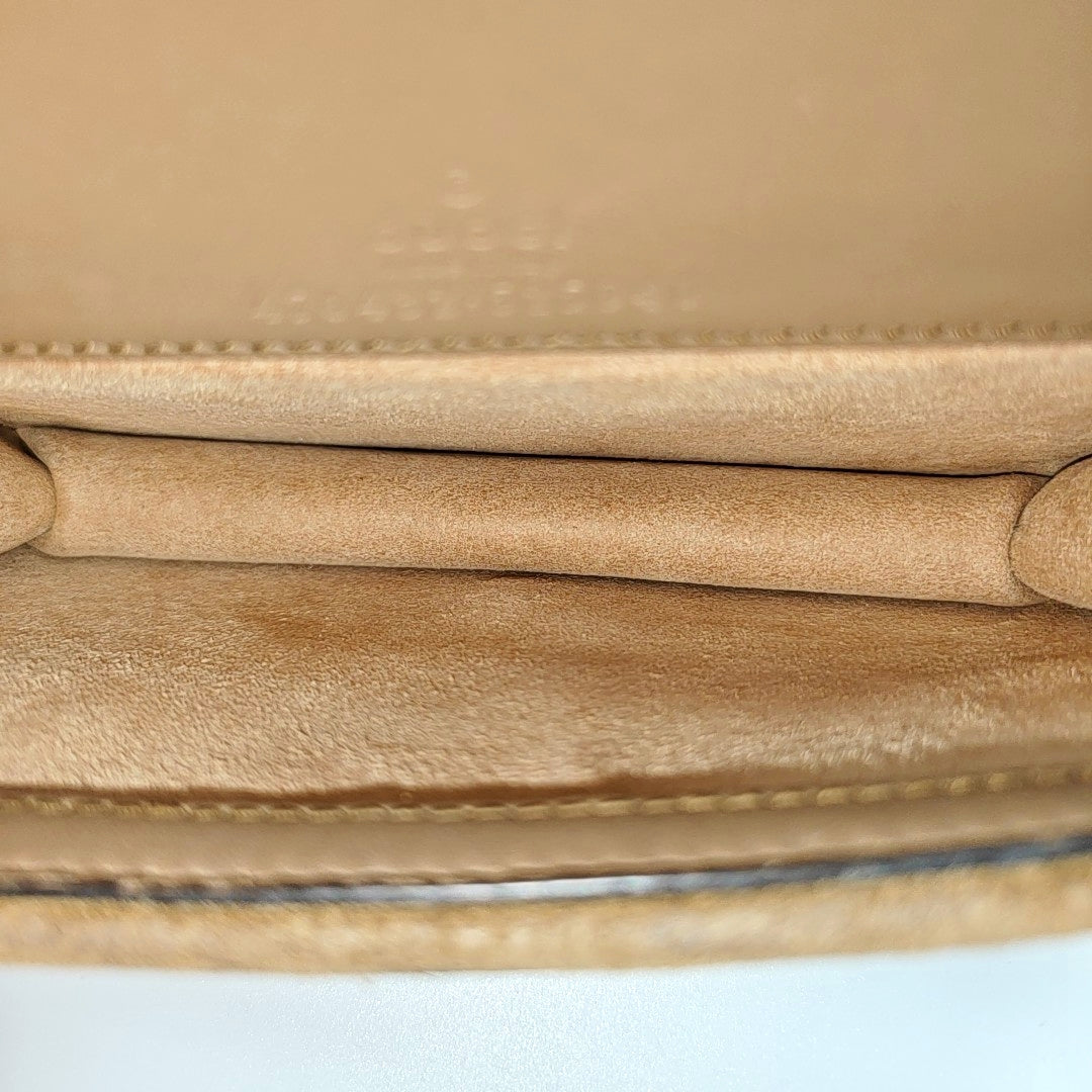 Dionysus Super Mini Monogram Coated Canvas Beige