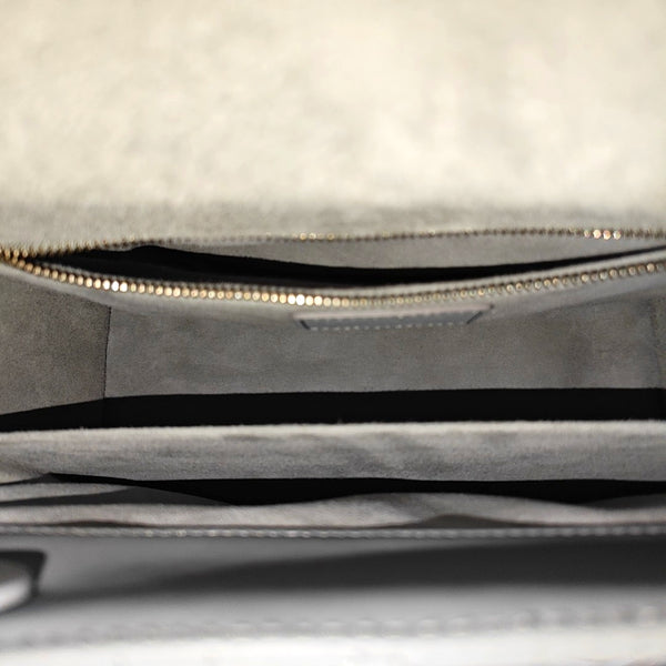 Authenticated pre-owned  Lady Dior Medium Quilted Calfskin Grey - Tote Bag at Looply