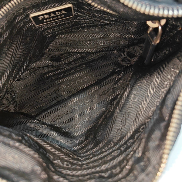 Nylon Top Handle Bag Black