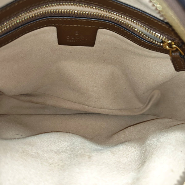 Horsebit 1955 Small Coated Canvas Beige