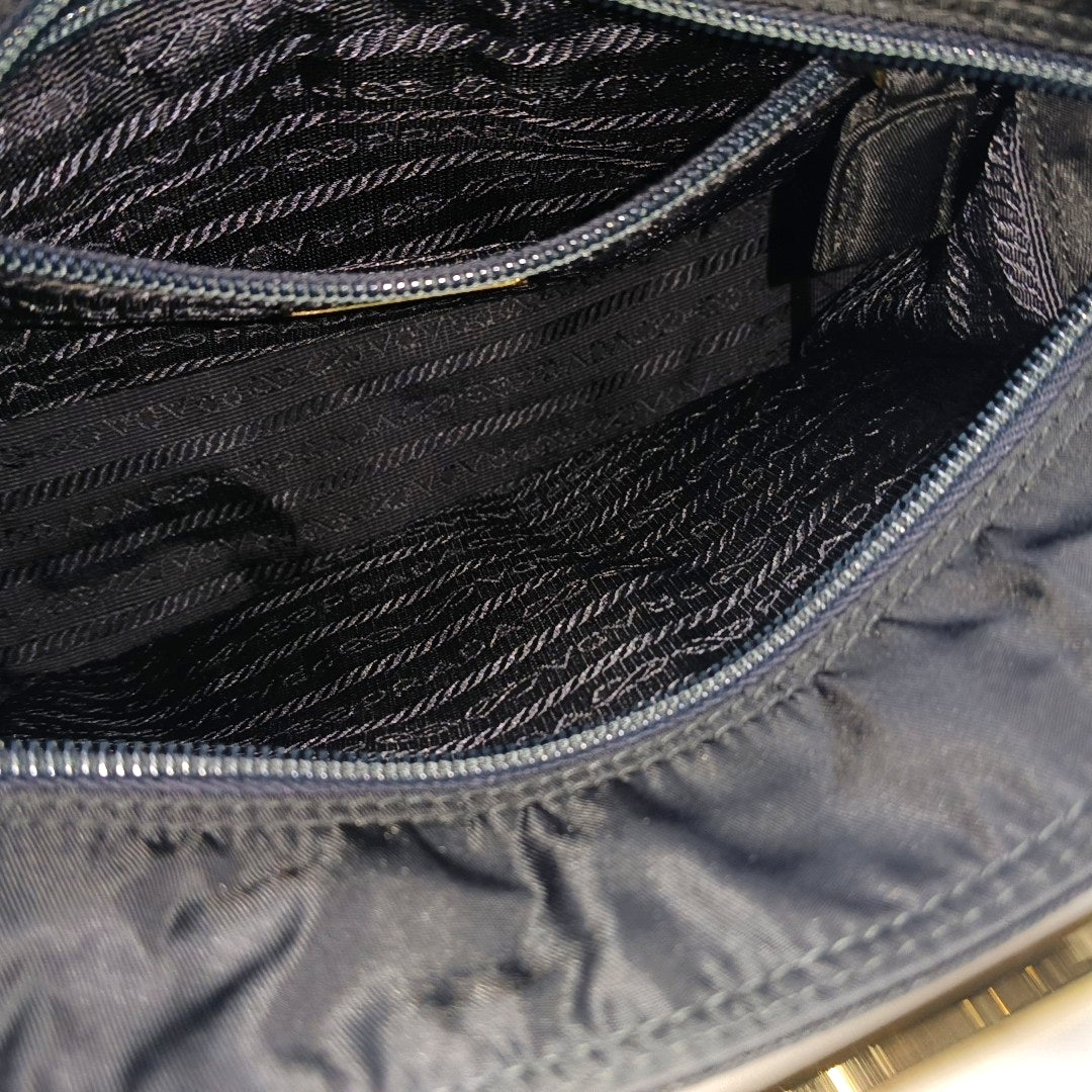 Nylon Top Handle Bag Black