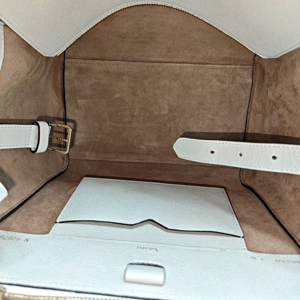 Calfskin Top Handle Bag White