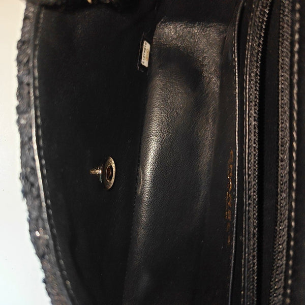 CLASSIC FLAP Mini Quilted Fabric Black