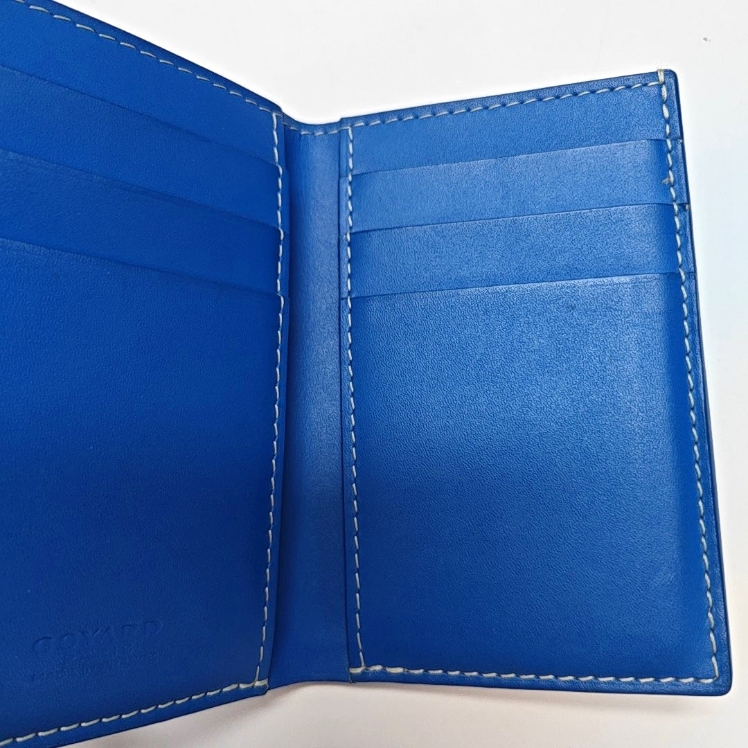 Saint-Marc Coated Canvas Blue Card Holder