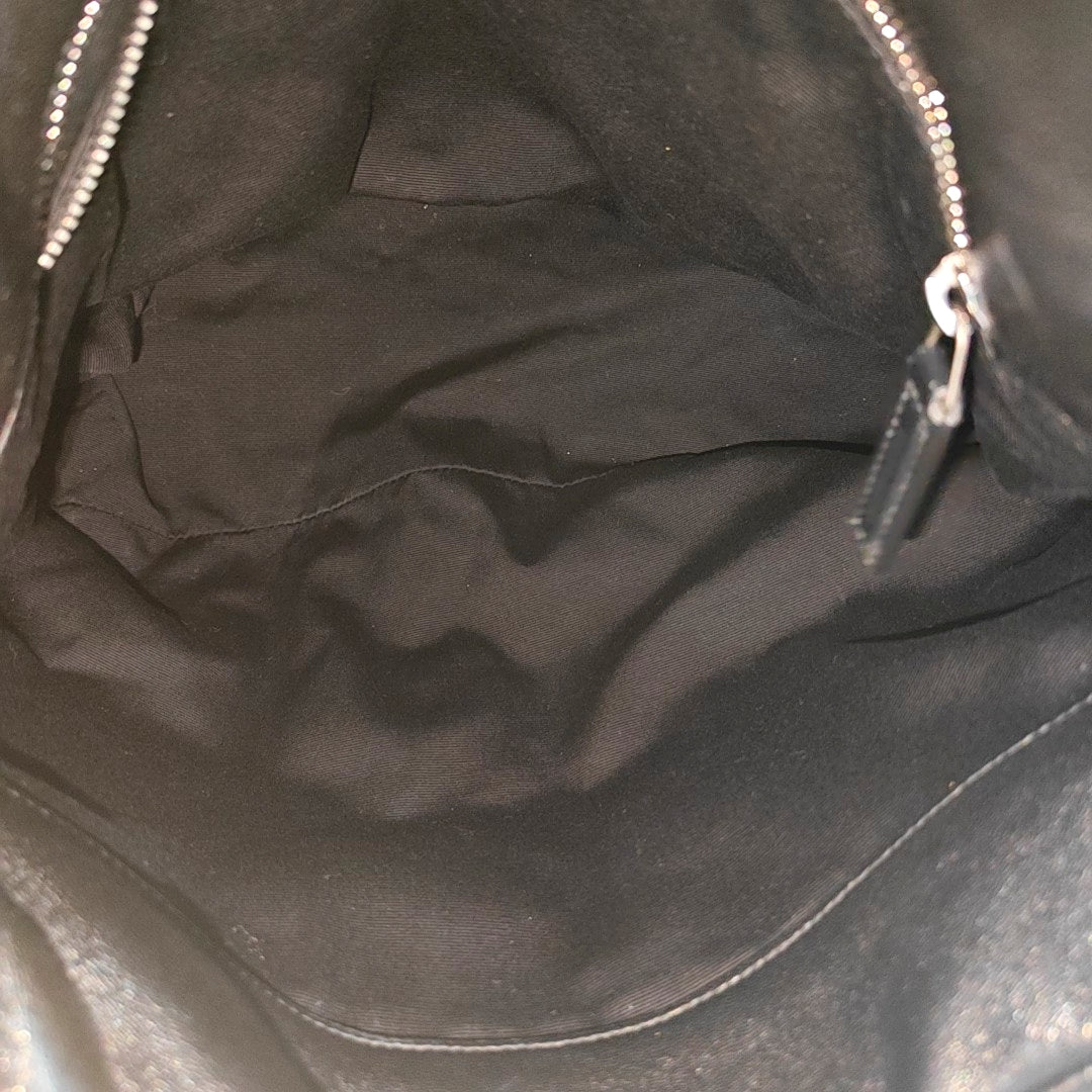PUFFER Medium Chevron Lambskin Black