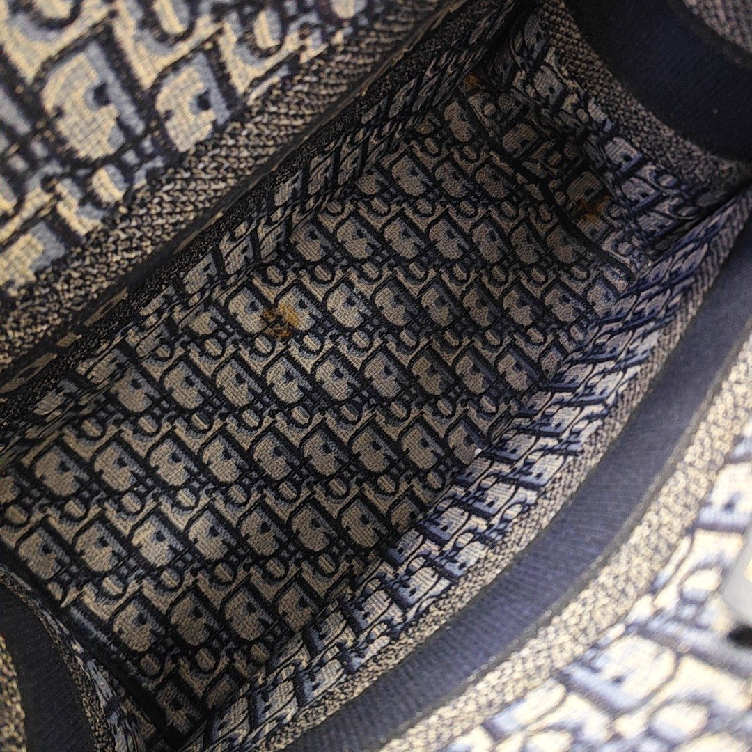 Book Tote Medium Oblique Canvas Blue