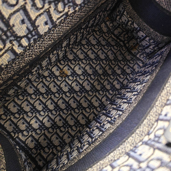 Book Tote Medium Oblique Canvas Blue