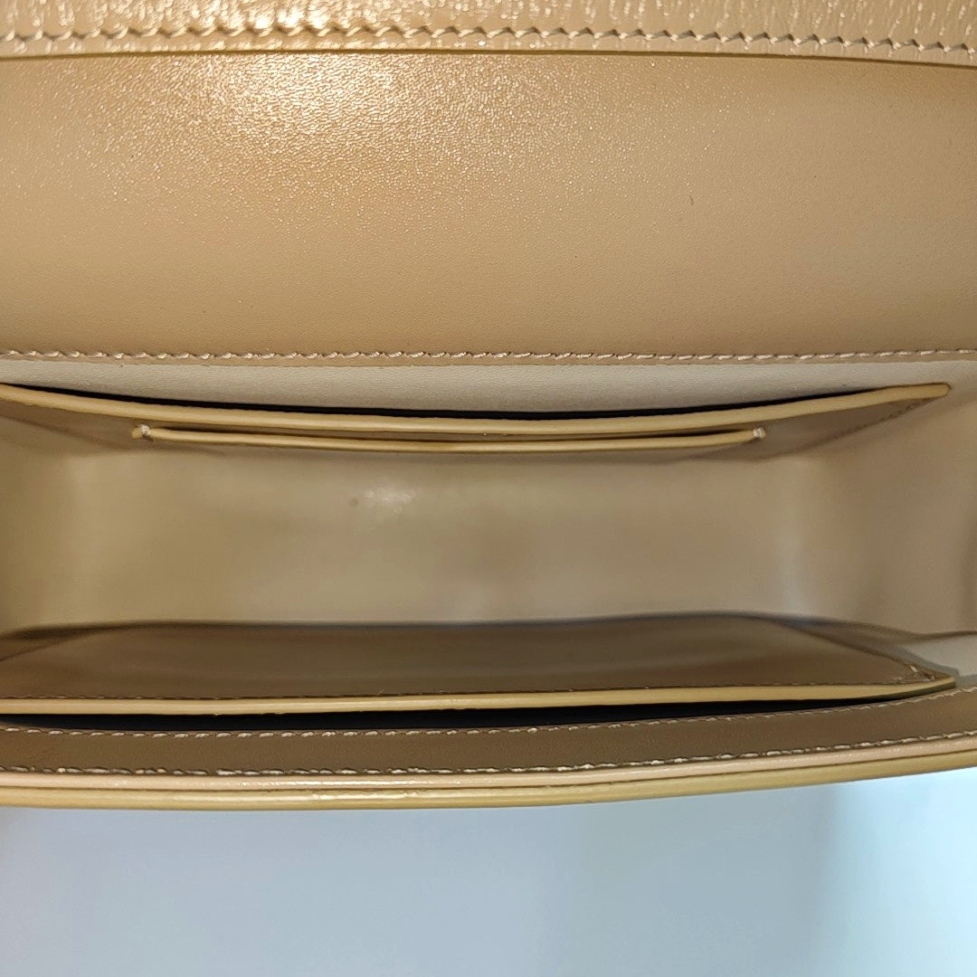 Calfskin Shoulder Bag Medium Beige