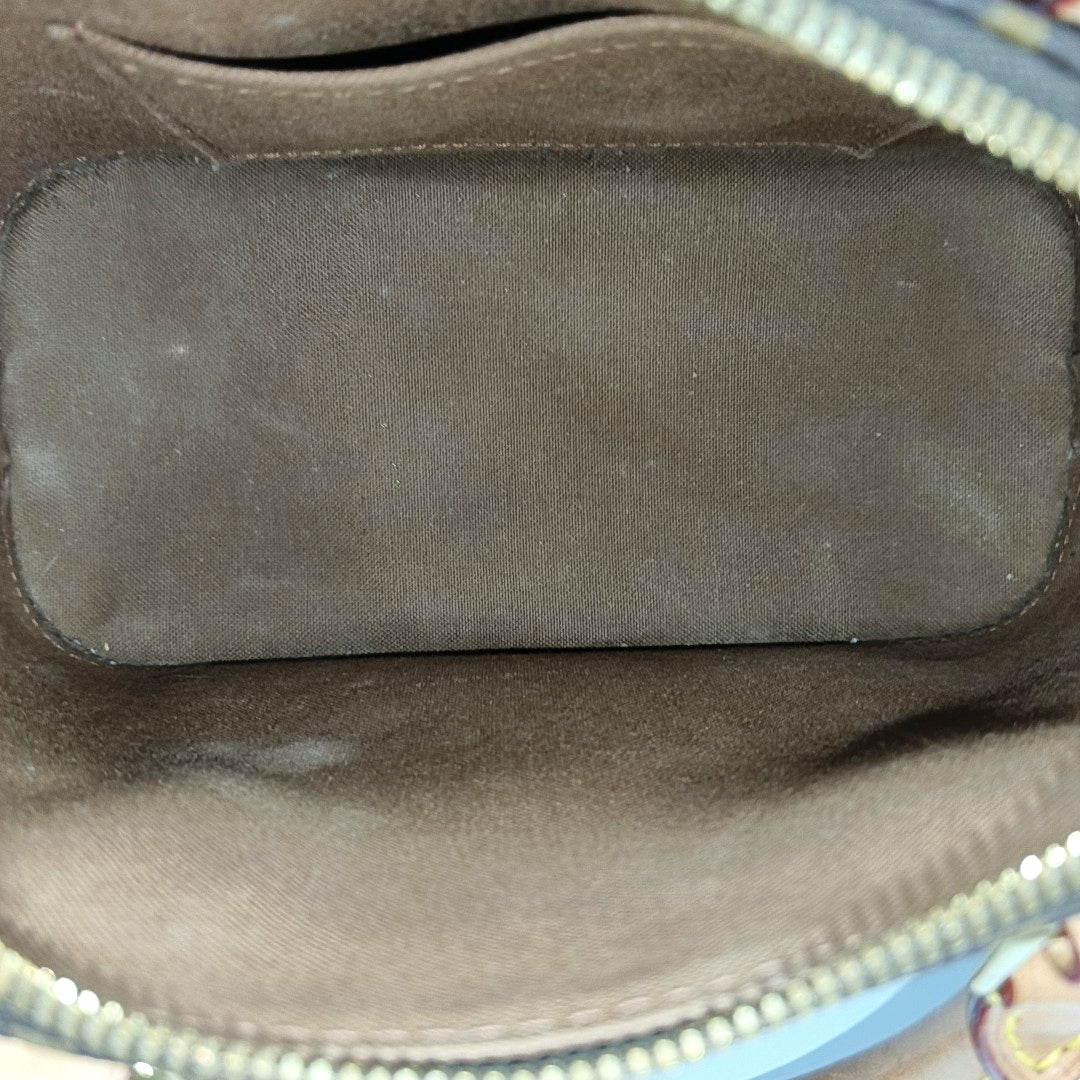 ALMA BB Monogram Coated Canvas Brown
