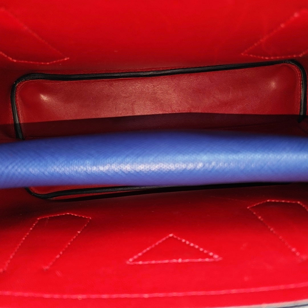 Double Medium Saffiano Calfskin Blue