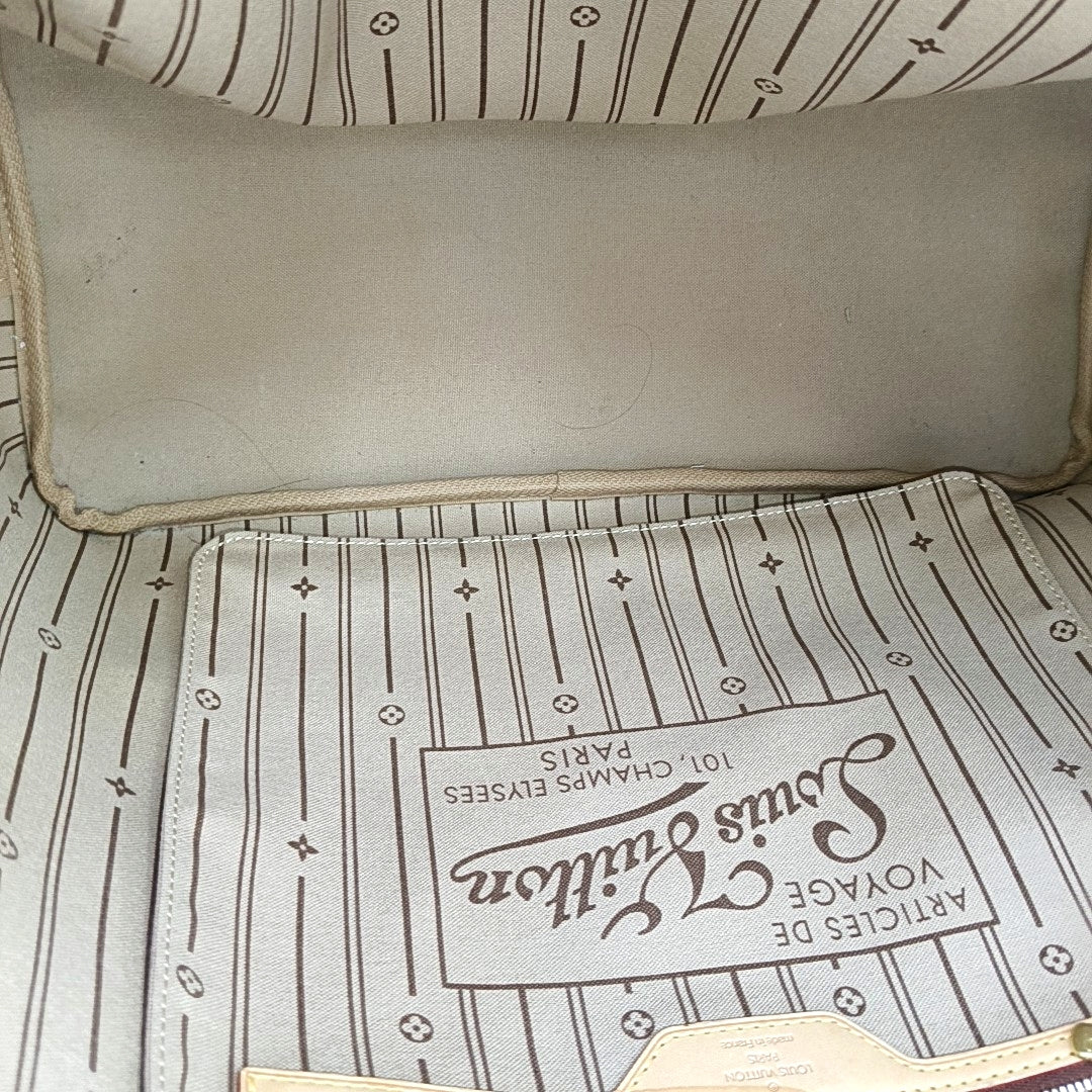 NEVERFULL GM Monogram Coated Canvas Brown