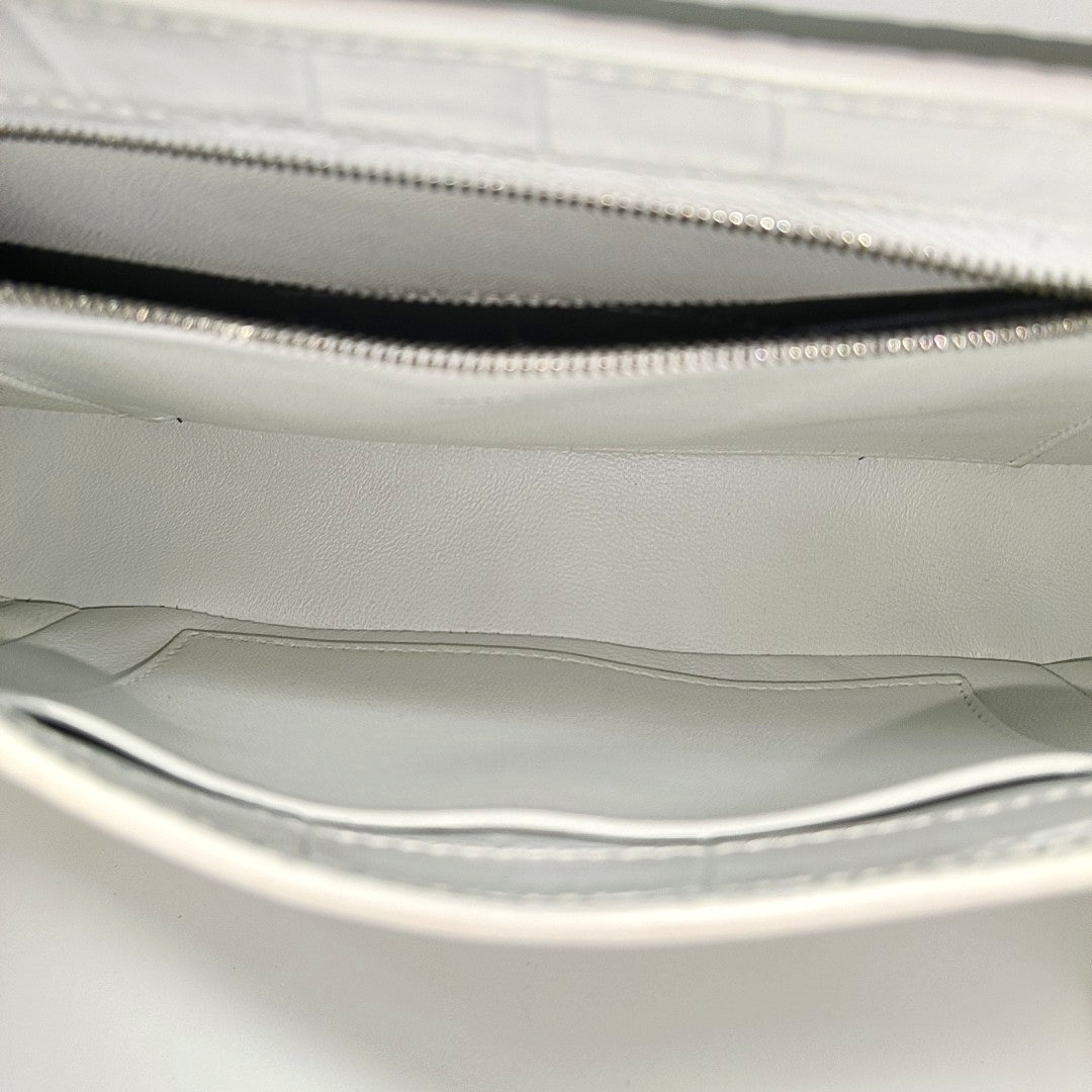 Calfskin Top Handle Bag White