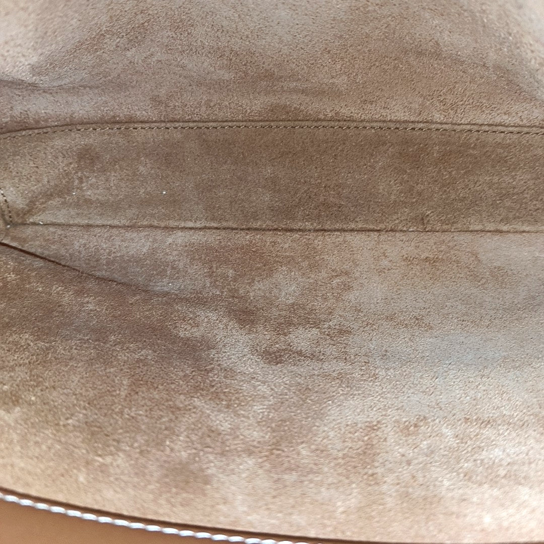 Authenticated pre-owned  16 Medium Calfskin Brown - Top Handle Bag at Looply