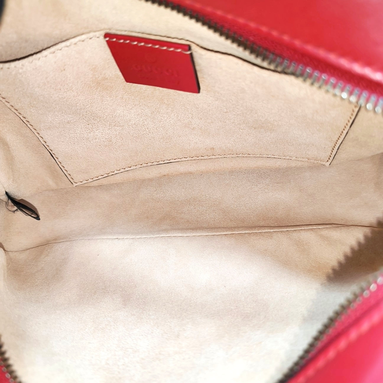 GG Marmont Small Quilted Calfskin Red