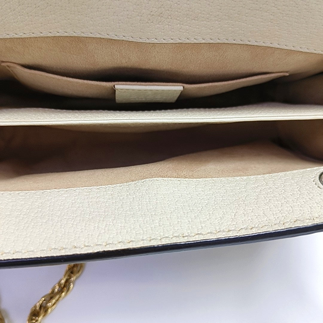 Ophidia Small Calfskin White