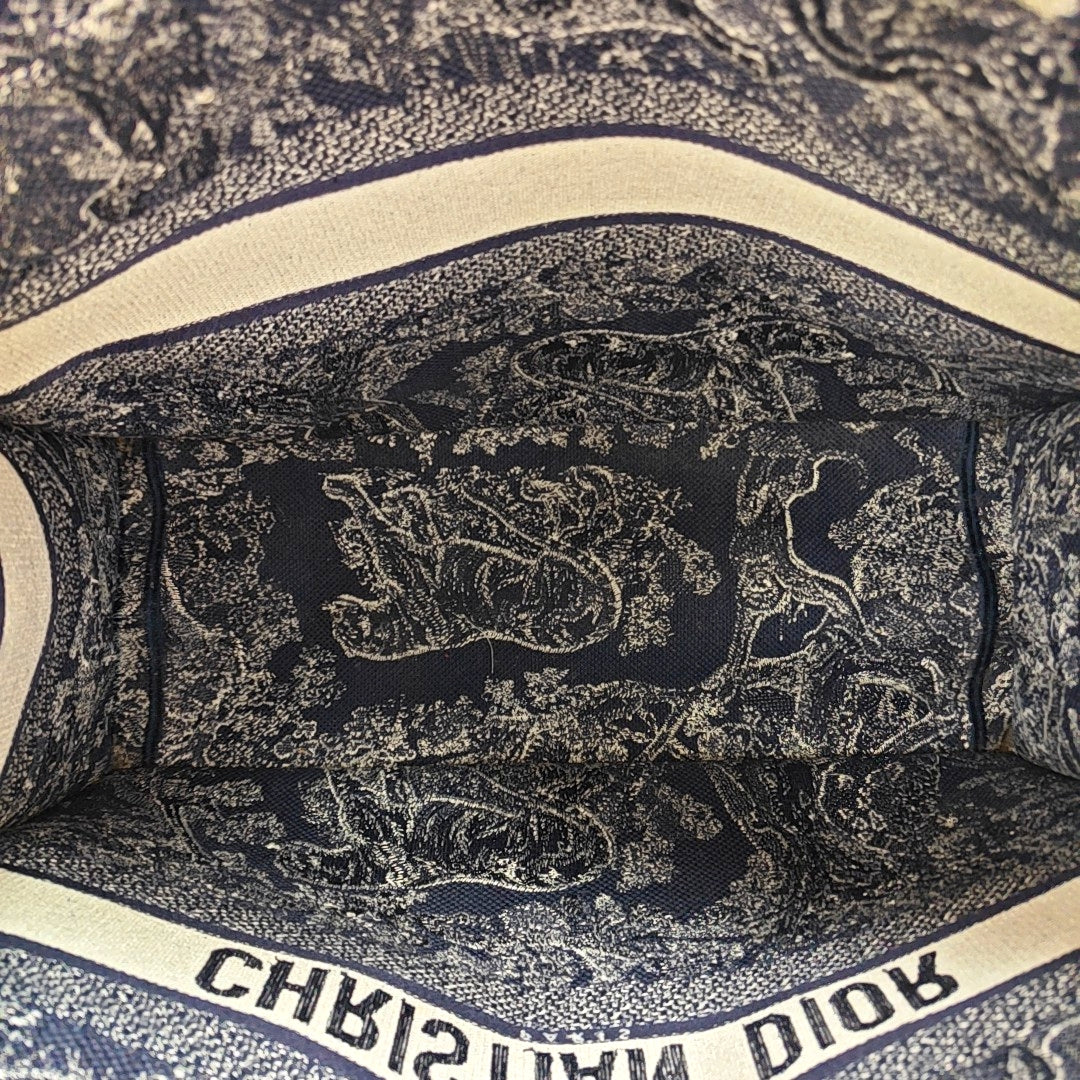 Book Tote Large Fabric Blue