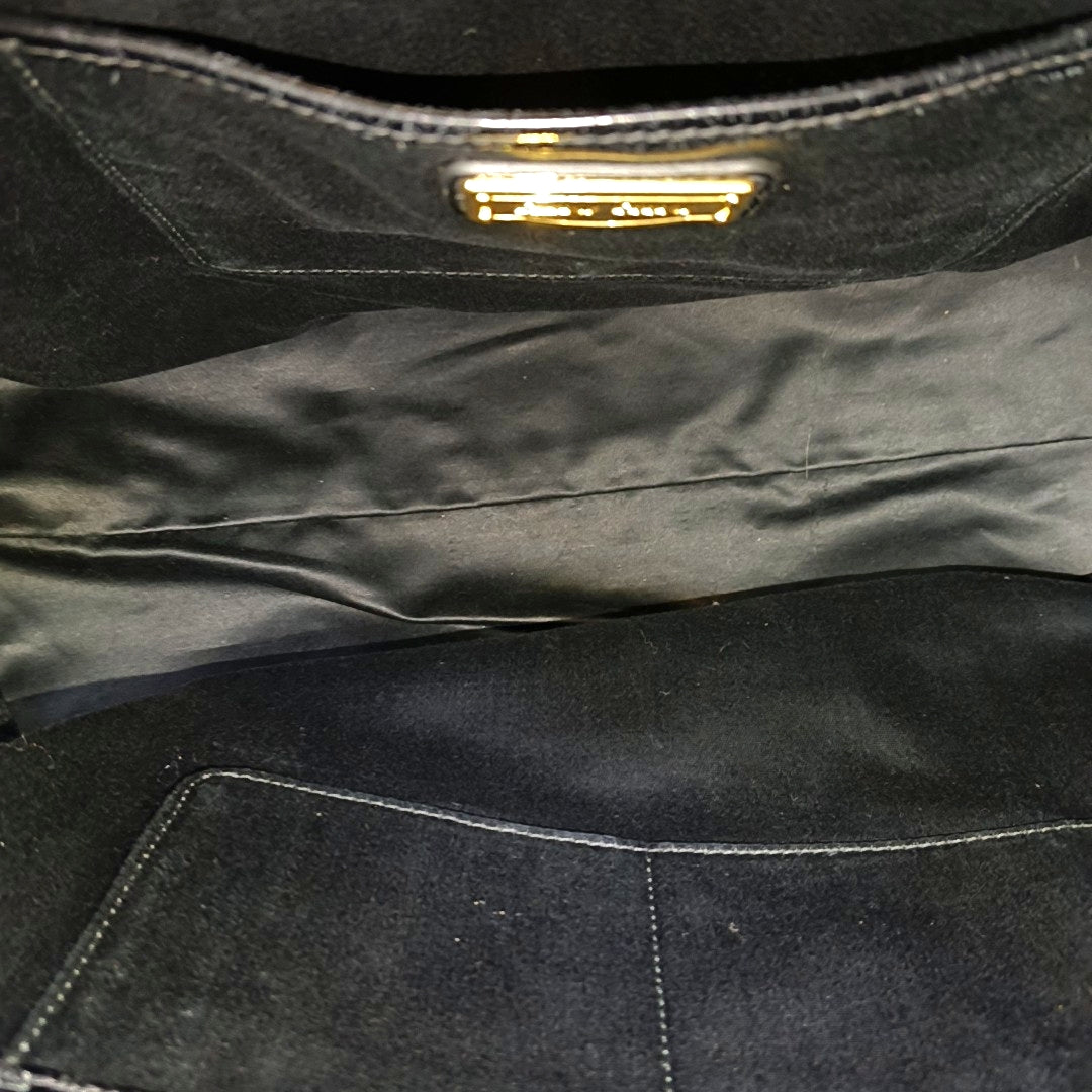 Calfskin Shoulder Bag Black