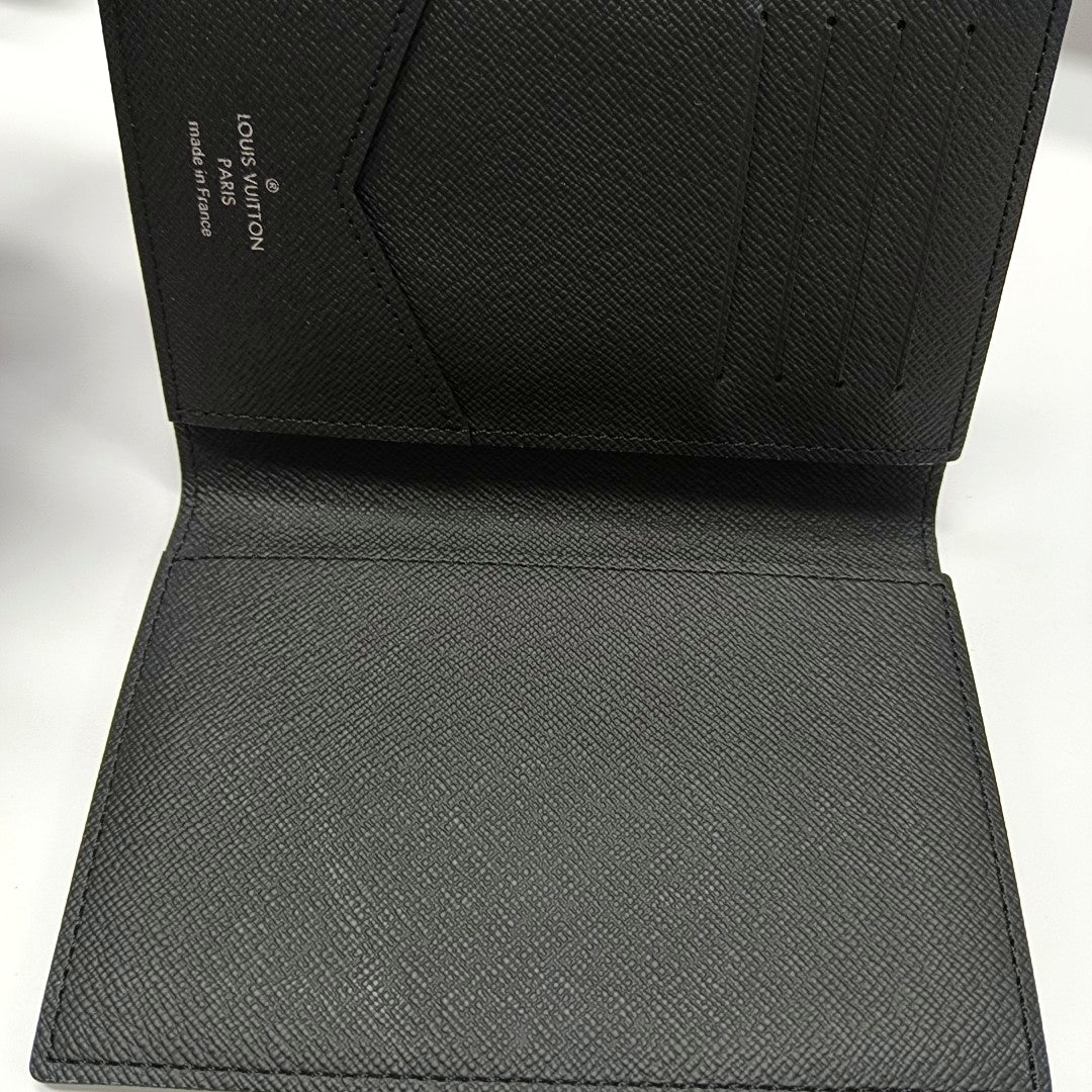 Monogram Coated Canvas Card Holder Gray