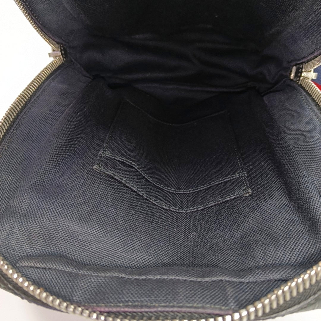 Monogram Coated Canvas Shoulder Bag Black