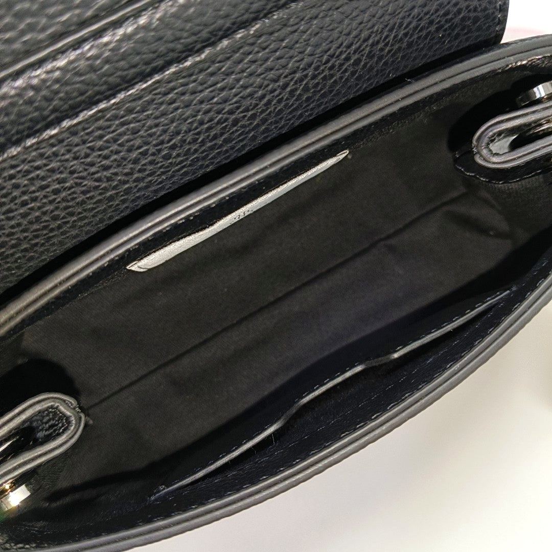 Calfskin Shoulder Bag Black
