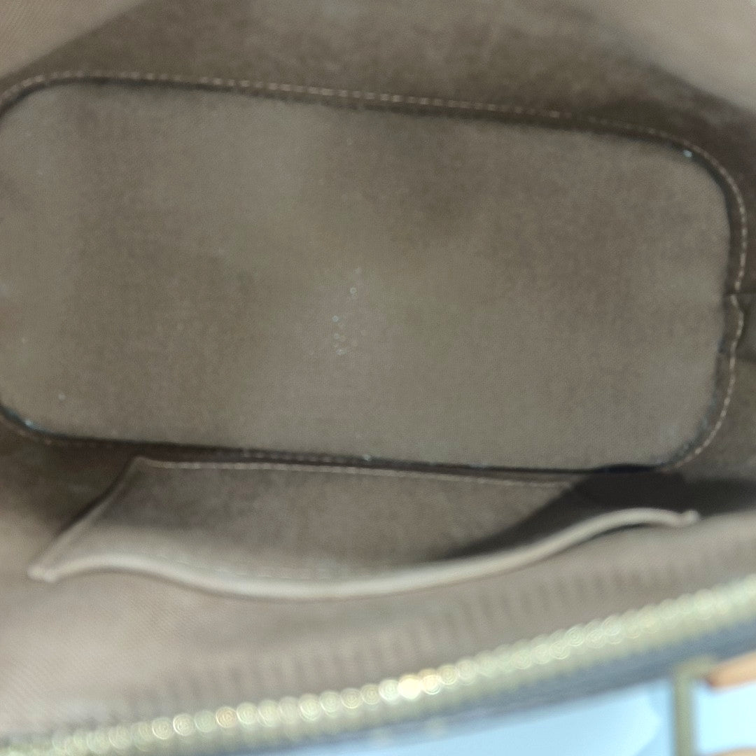 ALMA BB Monogram Coated Canvas Brown