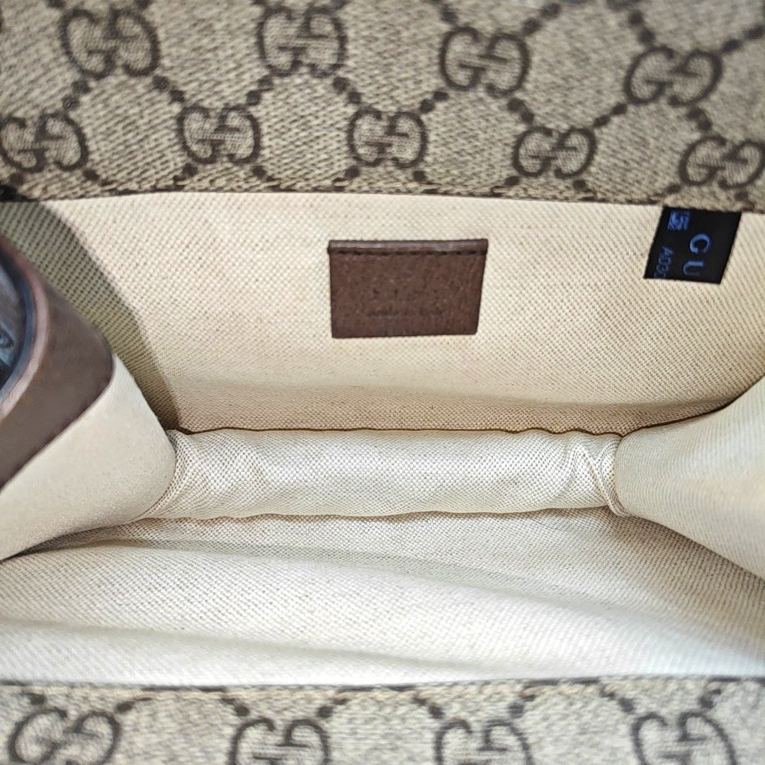 Neo Vintage Small Monogram Coated Canvas Beige
