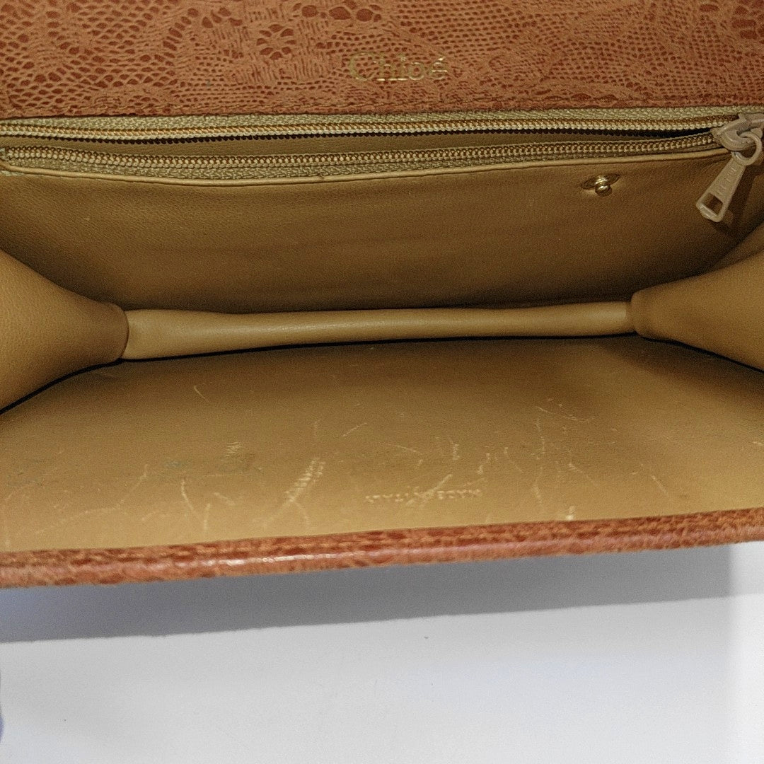 Calfskin Shoulder Bag Brown