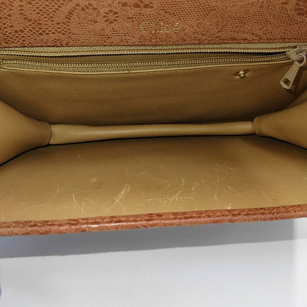 Calfskin Shoulder Bag Brown