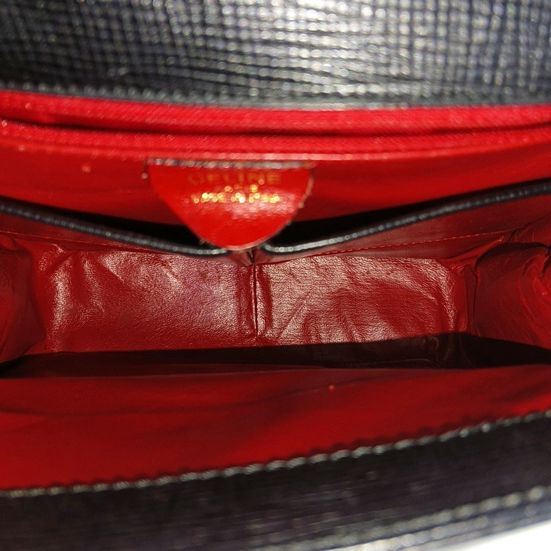 Calfskin Top Handle Bag Black