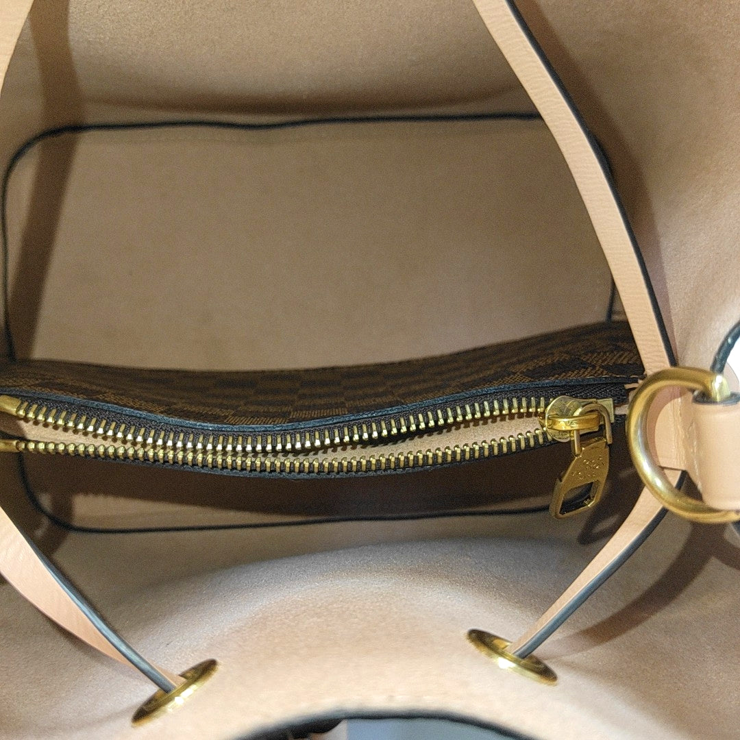 NÉONOÉ MM Damier Ebene Coated Canvas Brown