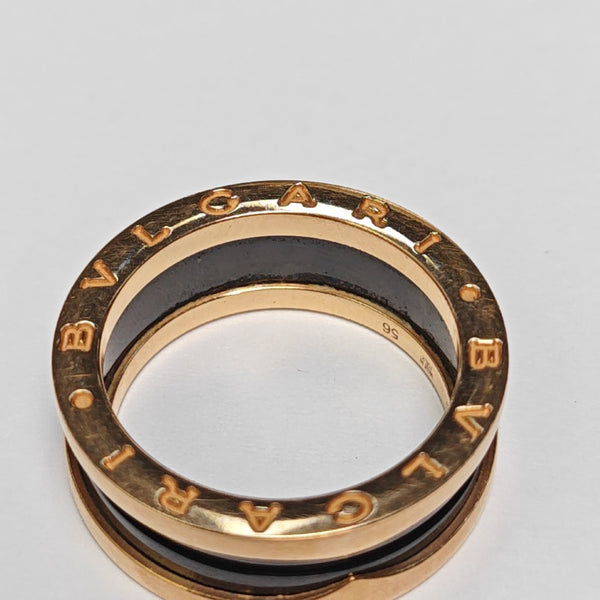 B.ZERO1 18k Rose Gold Ring EU 56