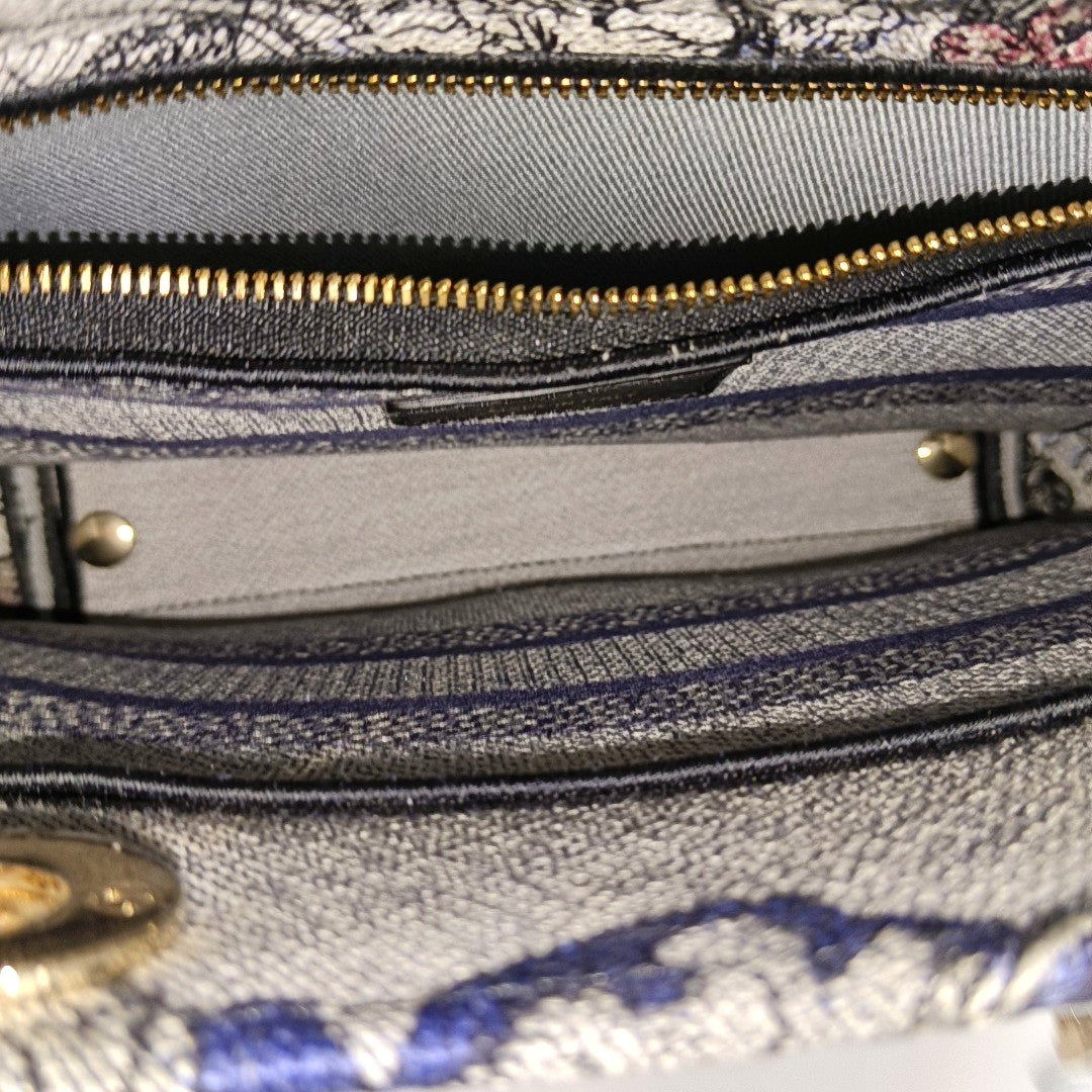 Authenticated pre-owned  Lady D-Lite Medium Canvas Multicolor - Shoulder Bag at Looply