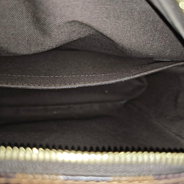 NAVIGLIO MM Damier Ebene Coated Canvas Brown