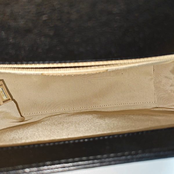 LABEL CLICK Medium Quilted Calfskin Black