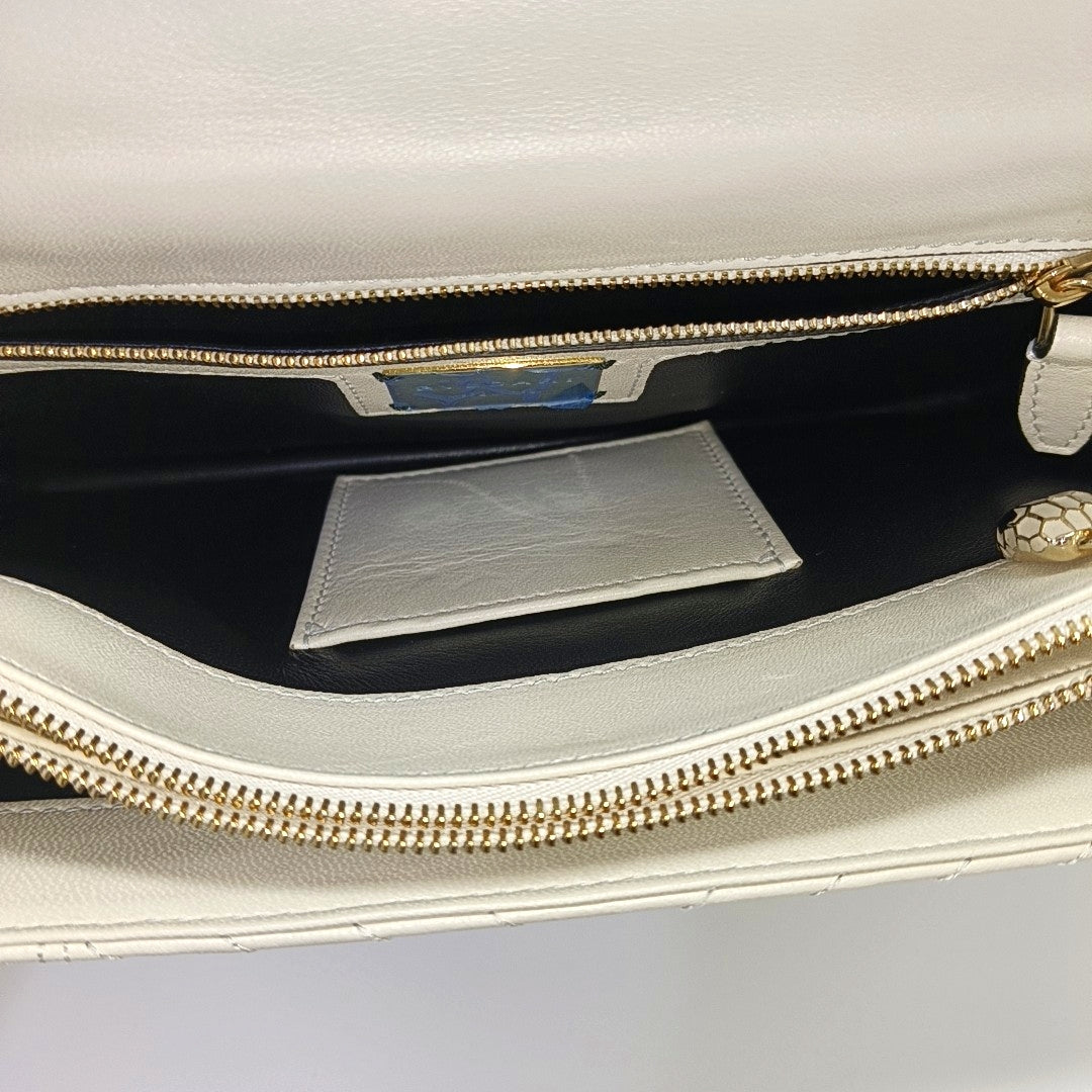 SERPENTI FOREVER Quilted Leather White