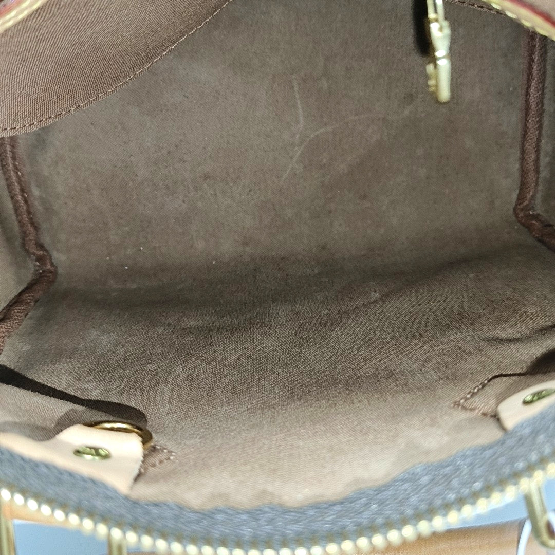 SPEEDY 25 Monogram Coated Canvas Brown