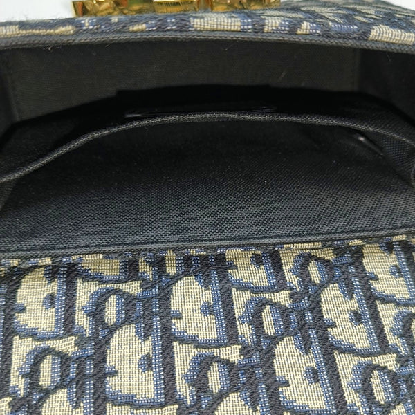 30 Montaigne Mini Oblique Canvas Blue