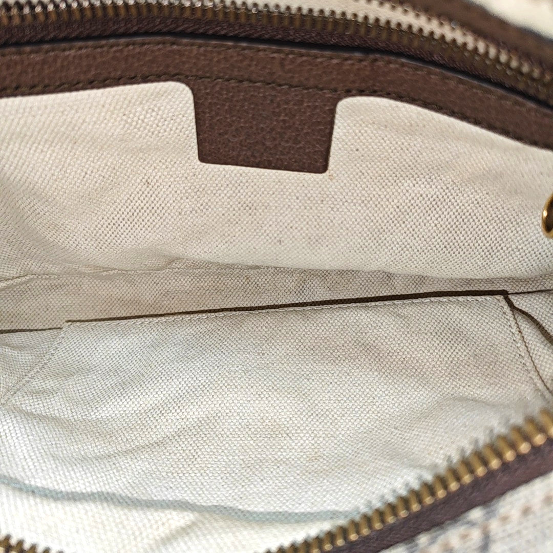 Ophidia Small Monogram Coated Canvas Beige