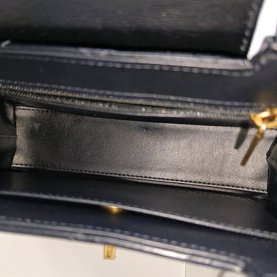 KELLY Mini Quilted Calfskin Black