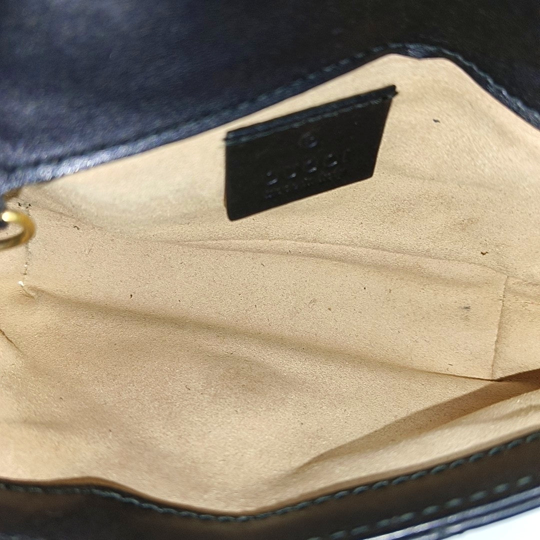 GG Marmont Mini Quilted Calfskin Black