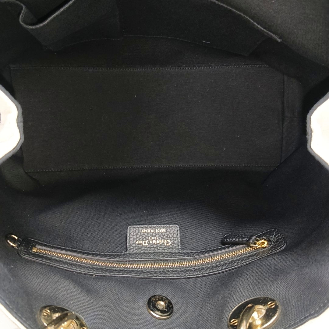 Lady Dior Large Canvas White
