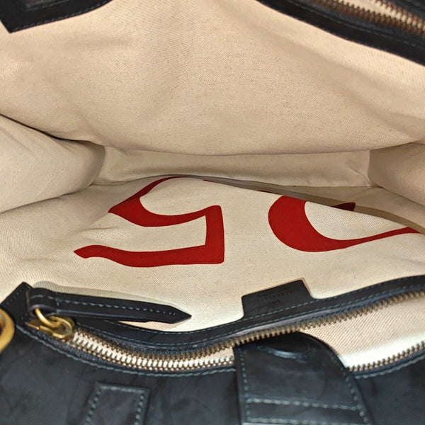 Monogram Coated Canvas Tote Bag Beige