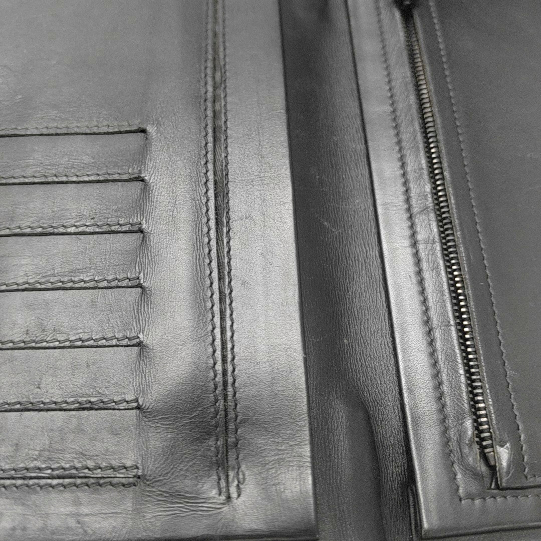 Calfskin Top Handle Bag Black