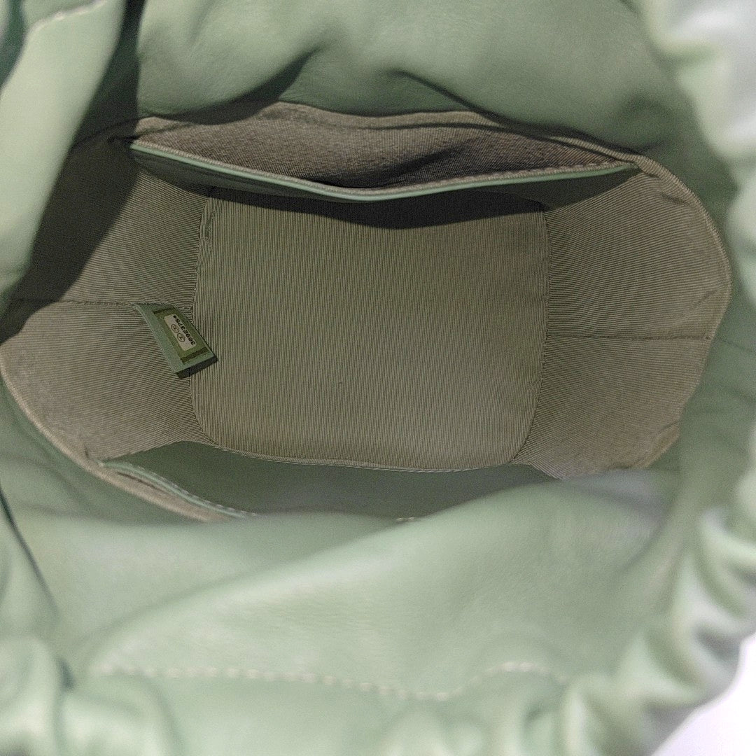DRAWSTRING Quilted Lambskin Green