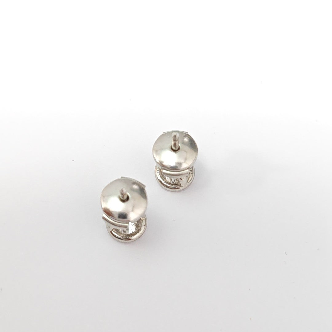 Platinum 950 Silver Stud Earrings