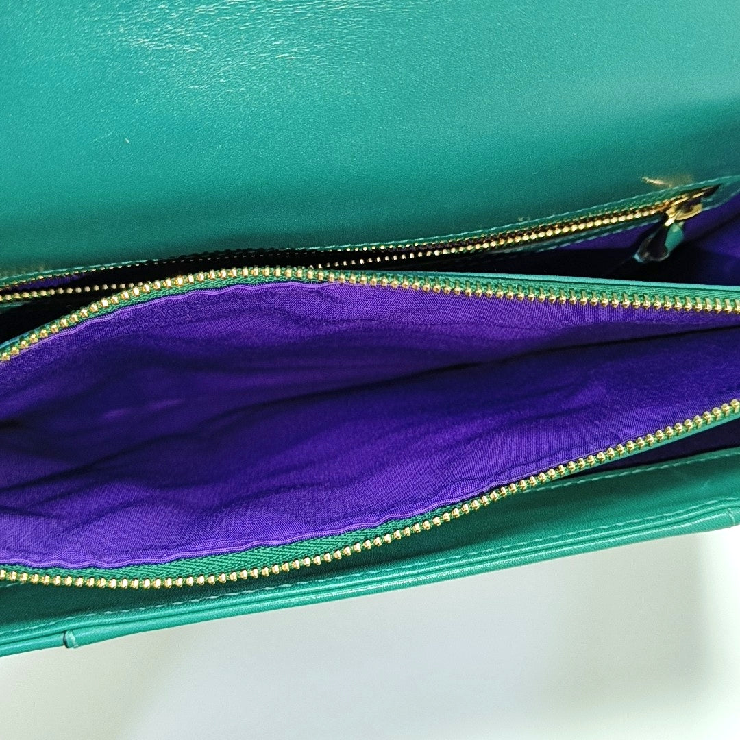 SERPENTI FOREVER Medium Quilted Calfskin Green
