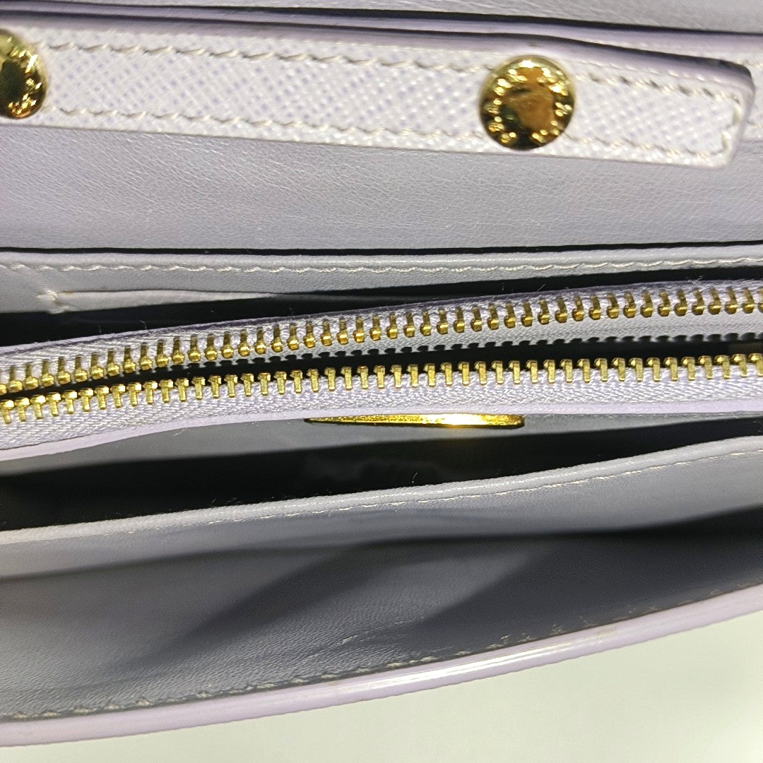 Fold Wallet Leather Purple