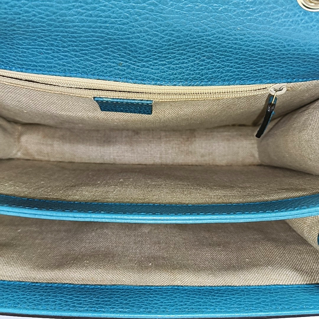 Interlocking G Large Calfskin Blue
